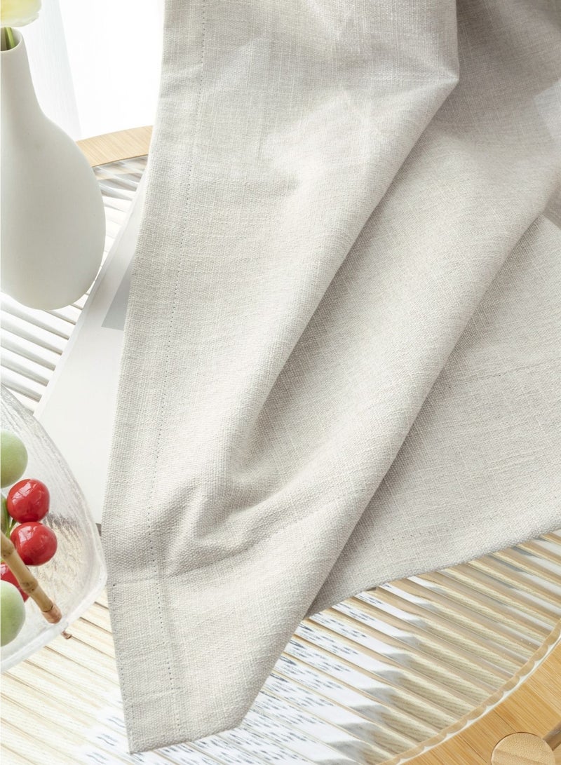 QBAID Blackout Curtain – 1 Piece | Natural Texture | Grommet, Hook & Back Tab Hanging Options - Image 3
