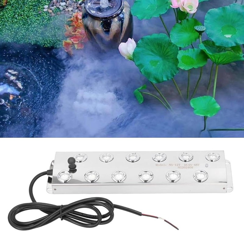 CHICIRIS Stainless Steel Ultrasonic Fogger 12 Nozzle IP67 Waterproof for Indoor Outdoor Garden - Image 3