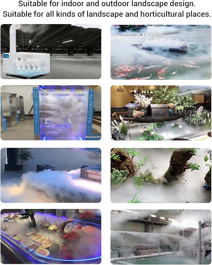 CHICIRIS Stainless Steel Ultrasonic Fogger 12 Nozzle IP67 Waterproof for Indoor Outdoor Garden - Image 5