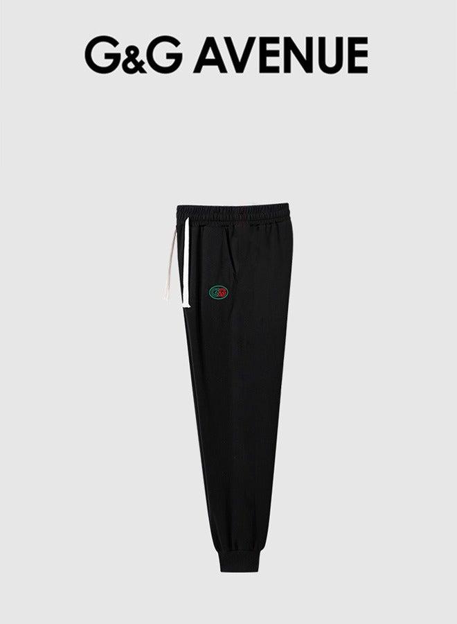 G&G AVENUE Spring and autumn New Men's Drawstring Casual Sports Pants Elastic Jogging Fashion Pure Cotton Exercise Outdoor Versatile Sports Pants - Image 2