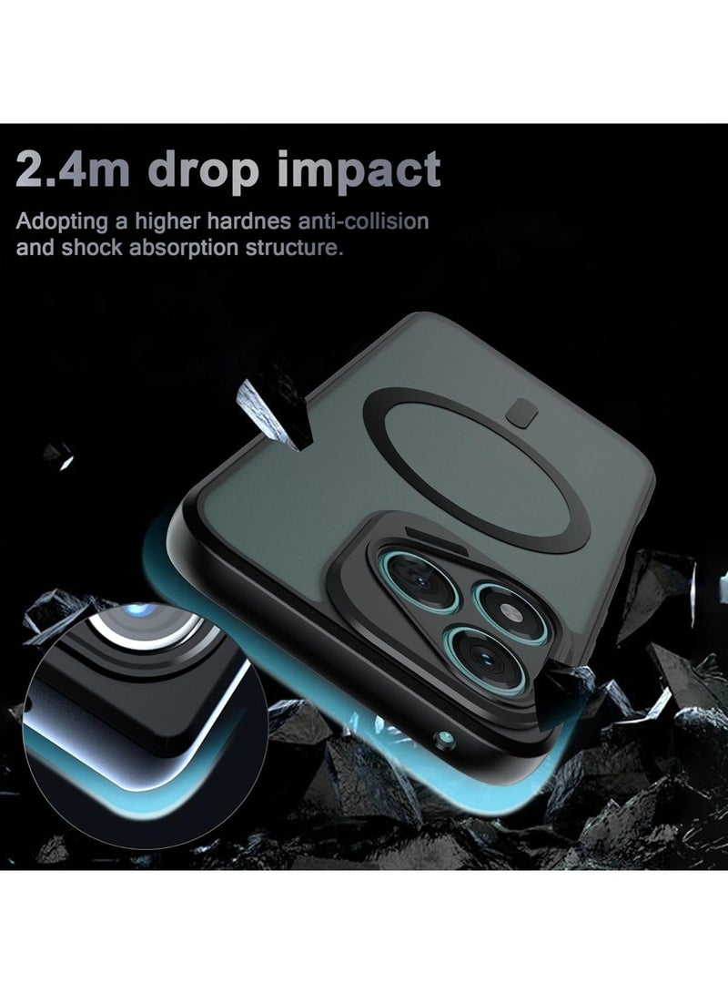 VKL for Honor 400 Lite Case, Upgraded Full Camera Protection, Compatible with Mag-safe, Slim Translucent Matte Back Soft Bumper Phone Cover for Honor 400 Lite (Black) - Image 3