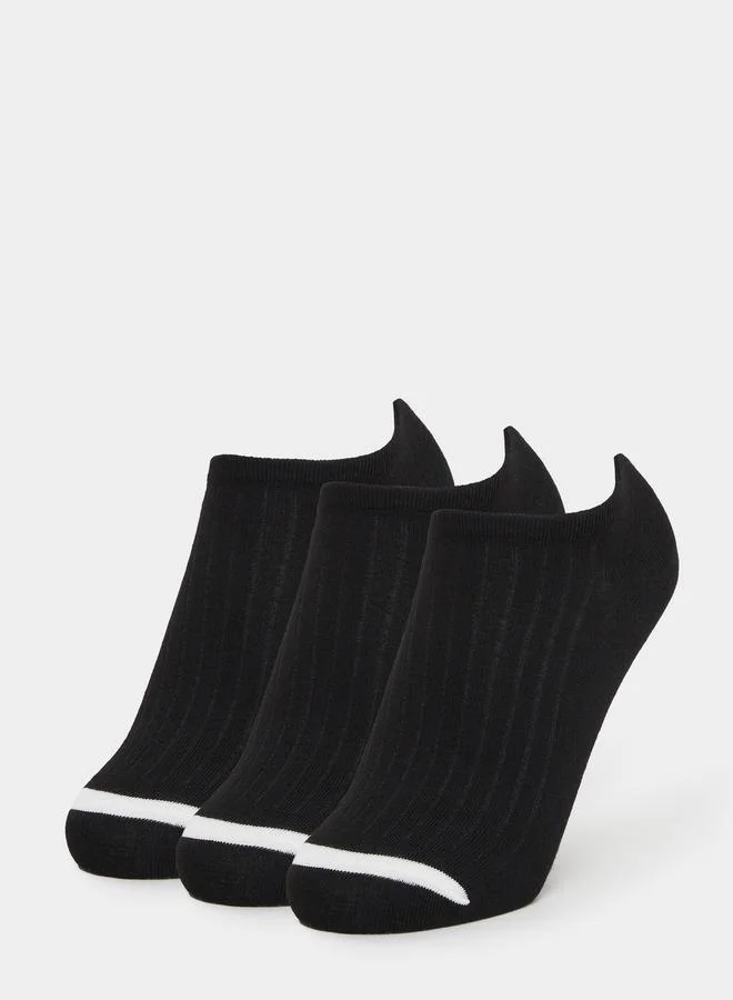 Set of 3 - Contrast Stripe Ankle Socks