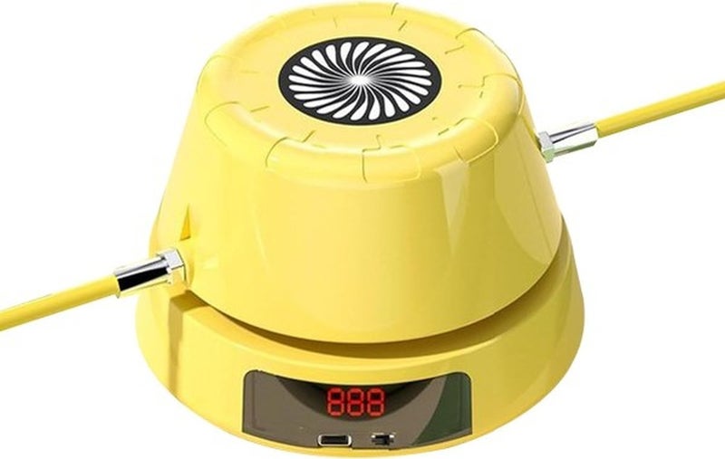 ماكينة نط الحبل الذكية الكهربائية الأوتوماتيكية، مكنة قفز بالحبل مع عداد رقمي وشاشة LED و10 سرعات قابلة للتعديل، ريموت كنترول للتحكم عن بعد ،جهاز كهربائي قابل لإعادة الشحن Type-C مع كابل شحن وحبلين للتركيب، جهاز كهربائى نط وقفز رياضي للأطفال والكبار للاستخدام في المنزل والجيم ، مناسب للرحلات والتجمعات العائلية ، متعددة الألوان - Image 1