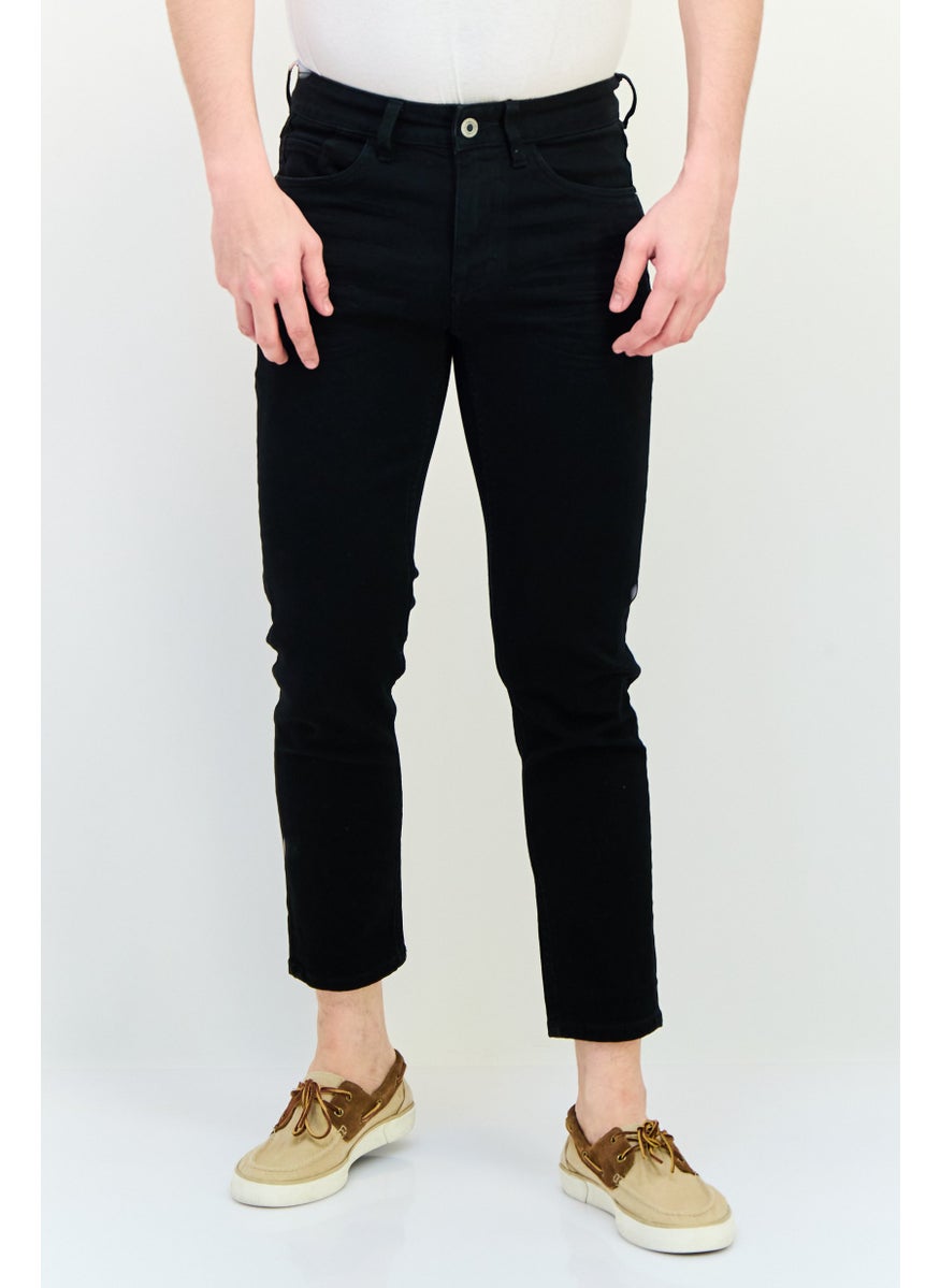 Selected Homme Men Slim Fit Solid Stretchable Jeans, Black  - Image 1