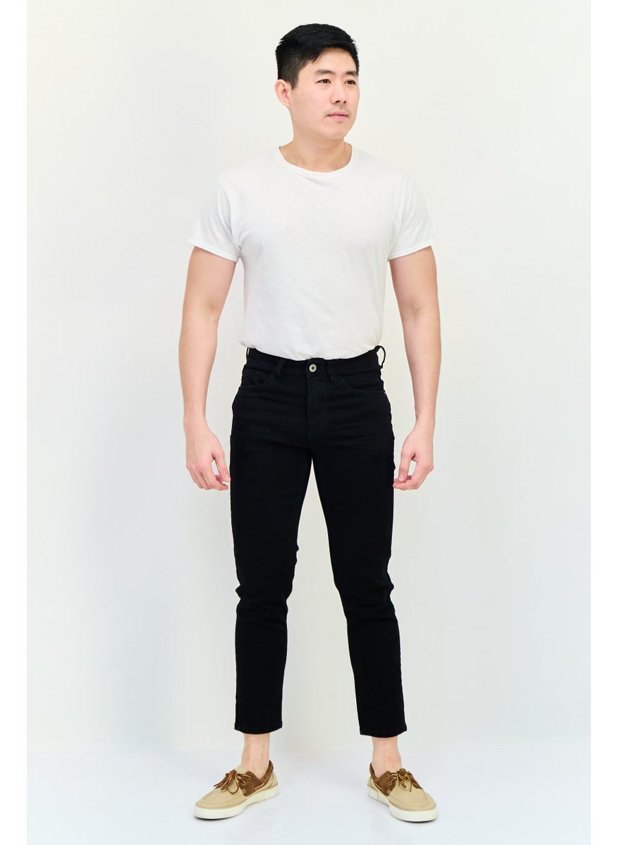 Selected Homme Men Slim Fit Solid Stretchable Jeans, Black  - Image 2