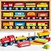 SYNCFUN Montessori Wooden Train Toy Set for Kids 12PCS Magnetic Train Cars with Storage Gift Box STEM Educational Toy for Boys Girls Ages 28 Years Easter Birthday Party Gift - Image 3