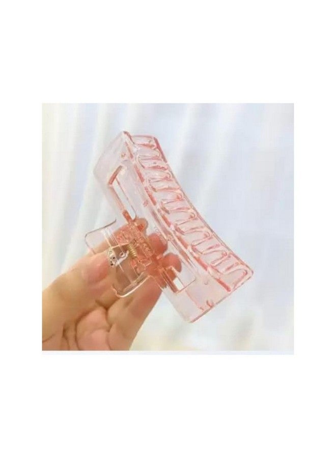 DN Creation Plastic Rectangle Hair Claw Matte Solid Color, Non-Slip Catch Hair Clips Jumbo Hair Styling Accessories - Assorted Color (Pack of 6) - Image 2