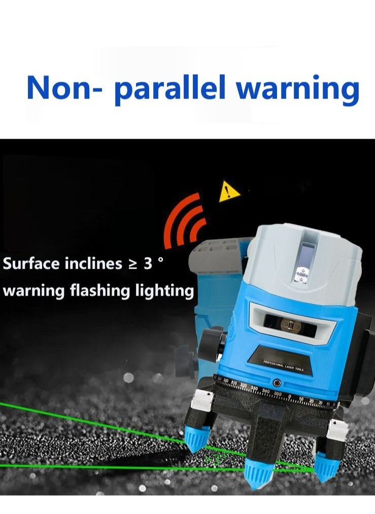 SUNRISE - Multifunctional 5 Lines Laser Level Self-leveling Machine, Leveling Tool with Vertical Horizontal Tilt Lines,with 2 Rechargeable Battery,Ruler for Wall Floor Ceiling - Image 1