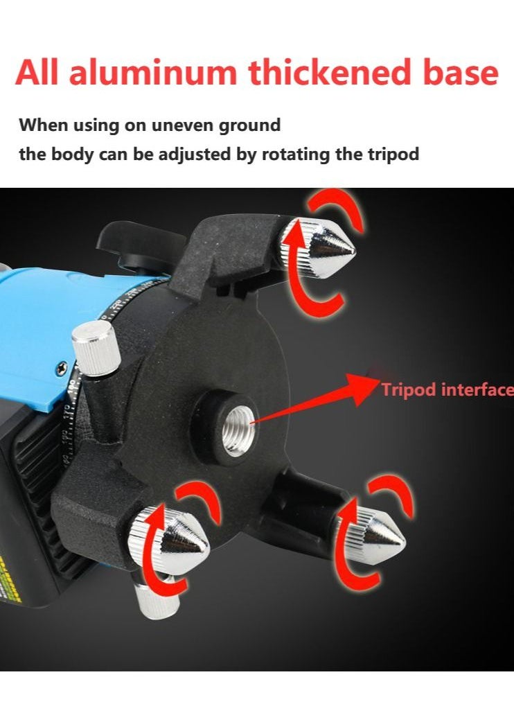 SUNRISE - Multifunctional 5 Lines Laser Level Self-leveling Machine, Leveling Tool with Vertical Horizontal Tilt Lines,with 2 Rechargeable Battery,Ruler for Wall Floor Ceiling - Image 1
