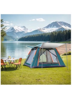 Generic Elite Camping Tent for 4 People - Sundome Waterproof & Windproof Family Tent with 4 Large Mesh Windows, Easy Installation, All-Season Outdoor Tent, Portable with Carry Bag – Green  - Image 2