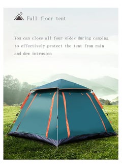 Generic Elite Camping Tent for 4 People - Sundome Waterproof & Windproof Family Tent with 4 Large Mesh Windows, Easy Installation, All-Season Outdoor Tent, Portable with Carry Bag – Green  - Image 4