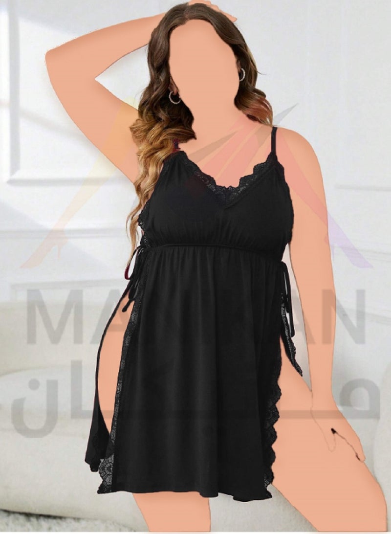 MANIKAN MANIKAN- Elegant Women Nightgown With Soft Lace Details  - Image 1
