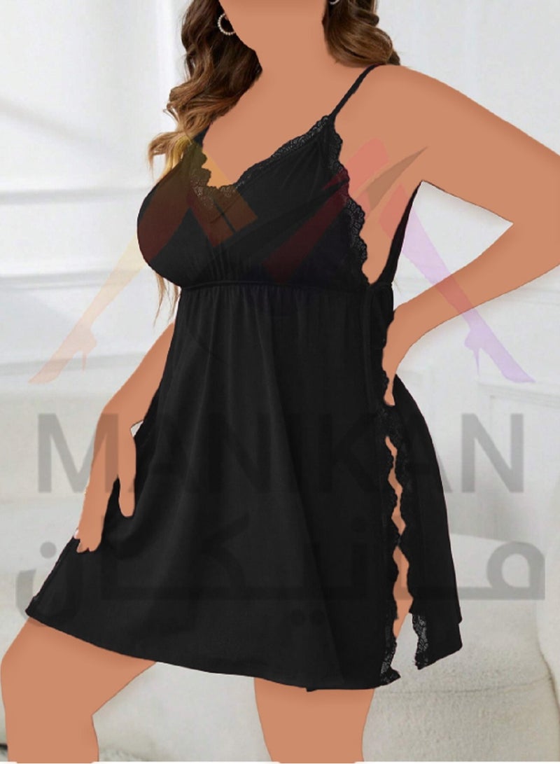 MANIKAN MANIKAN- Elegant Women Nightgown With Soft Lace Details  - Image 3