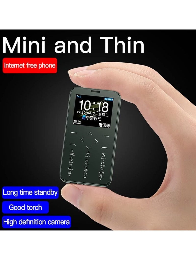 Generic - Mini Mobile Phone,4G 6.88mm Ultra-thin Body 1.8-Inch High-definition Screen, 72 Hours Long Standby (Green) - Image 1