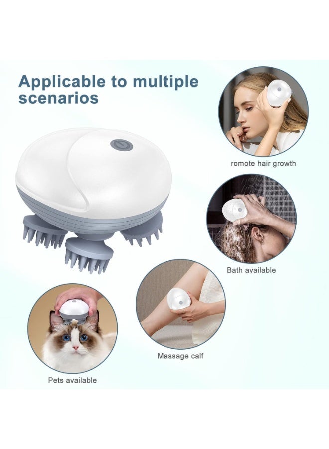 Wireless Body Massage Stick – Rechargeable Massager with Speed ​​Control and Detachable Heads – Silver - Image 5