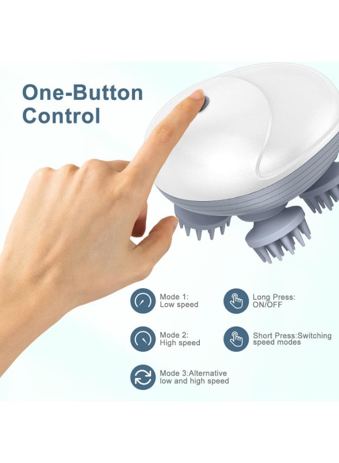 Wireless Body Massage Stick – Rechargeable Massager with Speed ​​Control and Detachable Heads – Silver - Image 4