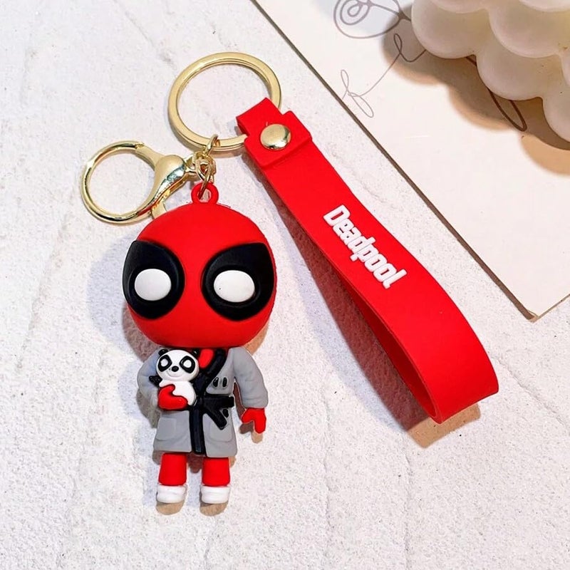 FowWelt Cartoon Characters Keychain for Girls Boys, Cute Silicon Keychains Accessories Keyring Key Purse Backpack Car Charms for Kids Gifts - Image 2