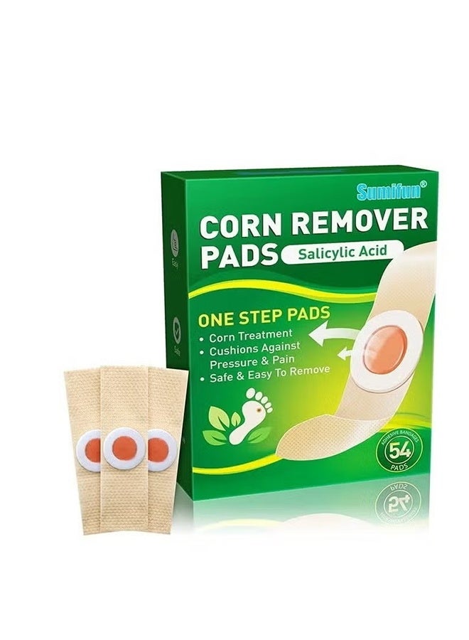 سوميفون ٥٤ ضمادة لإزالة مسامير القدم، علاج للعناية بالقدمين من مسامير القدم والكالو، ضمادة لإزالة مسامير القدم، تخفف آلام مسامير القدم والبثور وفرك الكعب. - Image 1