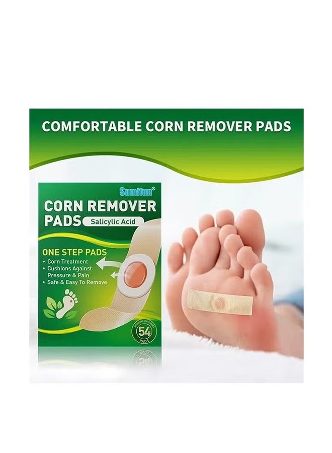 سوميفون ٥٤ ضمادة لإزالة مسامير القدم، علاج للعناية بالقدمين من مسامير القدم والكالو، ضمادة لإزالة مسامير القدم، تخفف آلام مسامير القدم والبثور وفرك الكعب. - Image 3