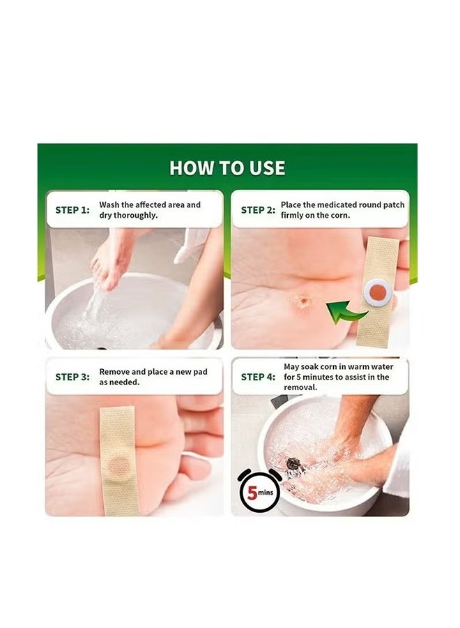 سوميفون ٥٤ ضمادة لإزالة مسامير القدم، علاج للعناية بالقدمين من مسامير القدم والكالو، ضمادة لإزالة مسامير القدم، تخفف آلام مسامير القدم والبثور وفرك الكعب. - Image 5