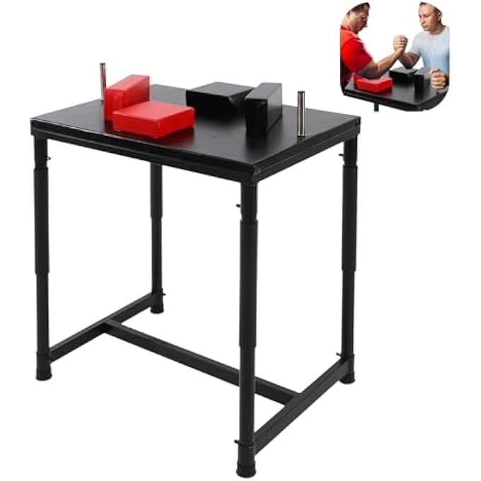 rayihni Professional Arm Wrestling Table, 2200Lbs Standard Competition Training Arm Wrestling Table With Wrist Strap Strength Training Equipment For Gyms Sports Arenas Homes Club Office - Image 1