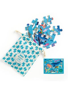 Mudpuppy Mudpuppy Ocean Life Puzzle to Go, 36 Pieces, 12 x 9” - Great for Kids Age 3+ - Packaged in Travel-Friendly Drawstring Fabric Pouch - Perfect for Airplanes, Cars, Trains, 073536334X, Multicolor  - Image 3