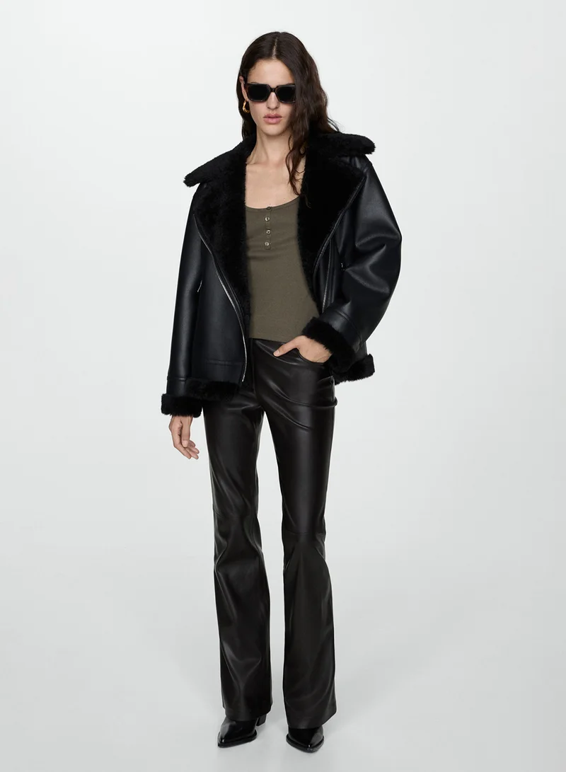 MANGO Adri Pocket Detailed Zip Through Jacket