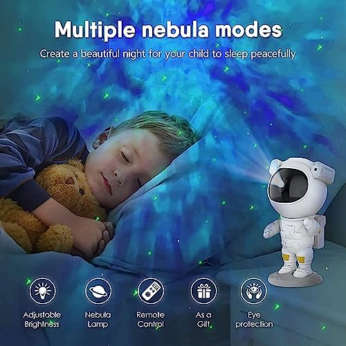 Rylan Night Lamp, Astronaut Galaxy Projector Night Light, with Remote Control Timer 360° Adjustable Kids Astronaut Led Lamp for Baby Adults Bedroom, Gaming Room, Home Party - Image 4