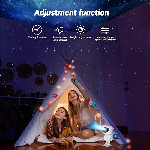 Rylan Night Lamp, Astronaut Galaxy Projector Night Light, with Remote Control Timer 360° Adjustable Kids Astronaut Led Lamp for Baby Adults Bedroom, Gaming Room, Home Party - Image 3