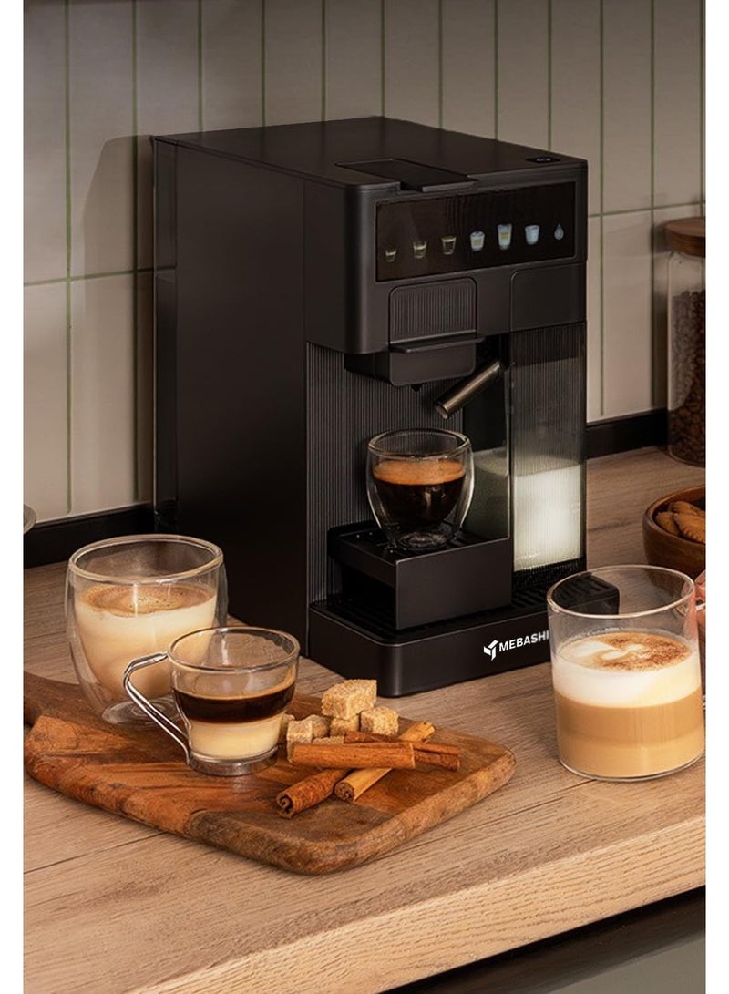 MEBASHI 4-in-1 Multi Capsule Coffee Machine, 1.8 L, Black, 1350 W (ME-CEM401) - Image 3