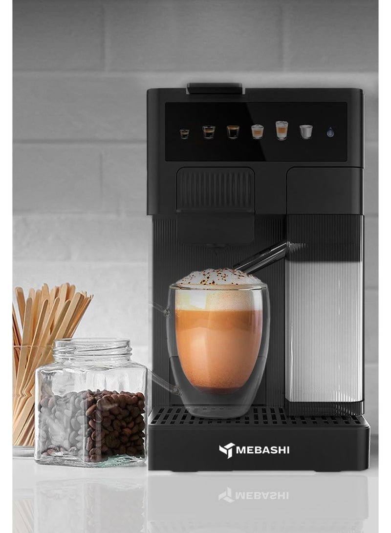 MEBASHI 4-in-1 Multi Capsule Coffee Machine, 1.8 L, Black, 1350 W (ME-CEM401) - Image 4