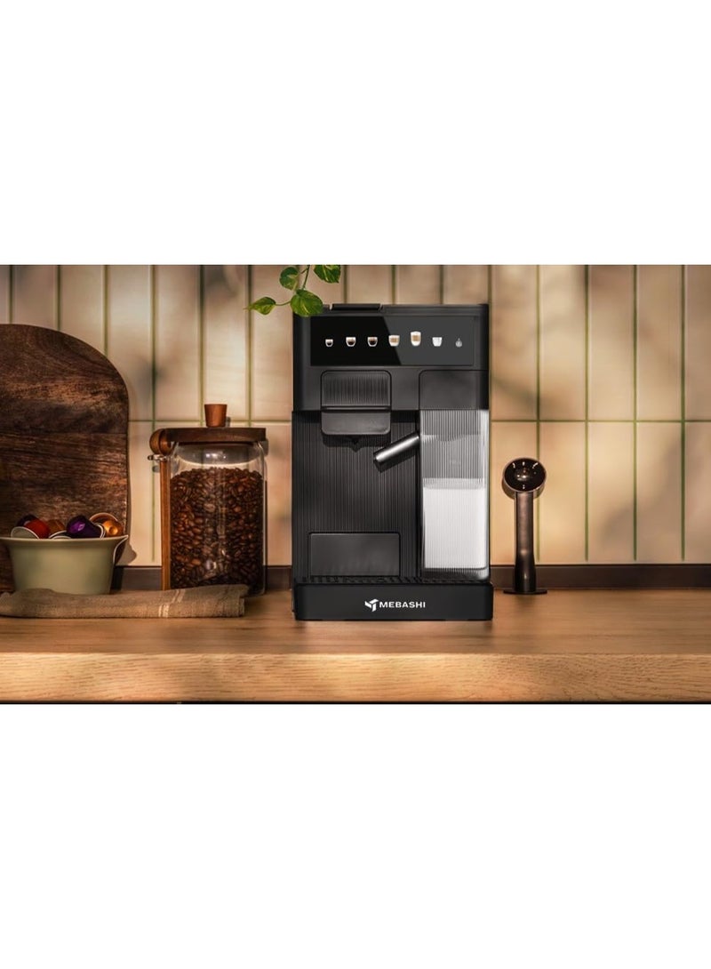 MEBASHI 4-in-1 Multi Capsule Coffee Machine, 1.8 L, Black, 1350 W (ME-CEM401) - Image 5