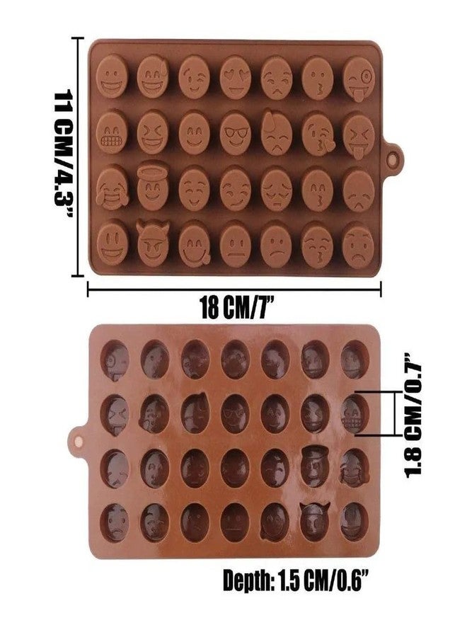 MoldBerry Emoji Chocolate Mold Silicone – 28 Cavity Cute Smiley Emoji Candy Mould for Chocolate, Jelly, Ice Cube, Fondant & Cake Decoration – Flexible Non-Stick Baking Tray (Pack of 1) - Image 2