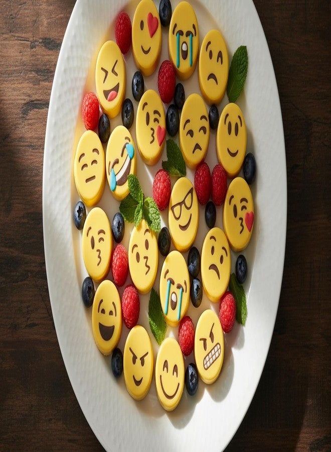 MoldBerry Emoji Chocolate Mold Silicone – 28 Cavity Cute Smiley Emoji Candy Mould for Chocolate, Jelly, Ice Cube, Fondant & Cake Decoration – Flexible Non-Stick Baking Tray (Pack of 1) - Image 3
