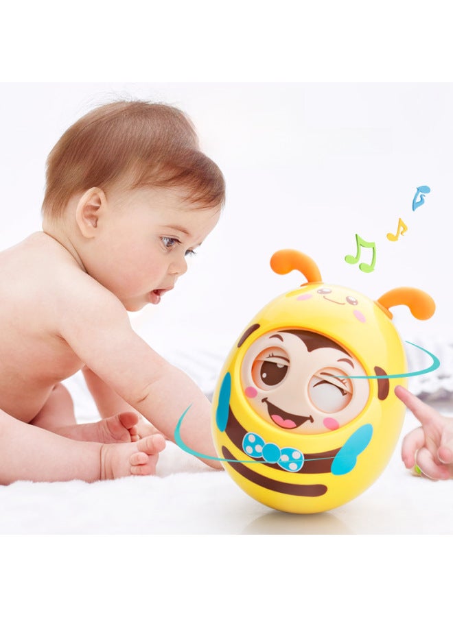 Infant Tumbler Toy Large Size 3-6-12 Months Baby 0-1 Years Old Early Education Educational Blink Cartoon 8-Color: Blink Tumbler + Press Sliding Owl  - Image 4