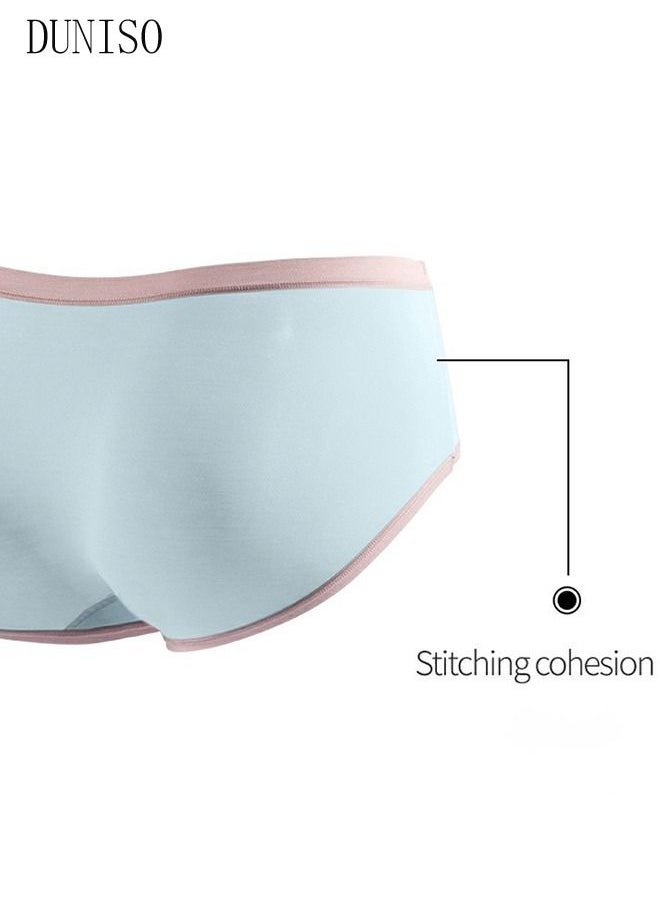 DUNISO - 4PC Women's Briefs Ladies Girl's Mid-waist Modal Underwear High Stretch Panties Soft Underpants Underwear Full Coverage Panties Multicolor - Image 1