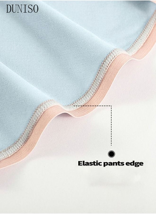 DUNISO - 4PC Women's Briefs Ladies Girl's Mid-waist Modal Underwear High Stretch Panties Soft Underpants Underwear Full Coverage Panties Multicolor - Image 1