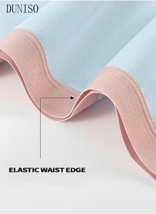 DUNISO - 4PC Women's Briefs Ladies Girl's Mid-waist Modal Underwear High Stretch Panties Soft Underpants Underwear Full Coverage Panties Multicolor - Image 1
