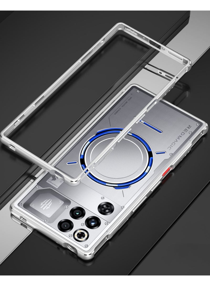 general Compatible with ZTE Nubia Red Magic 11 Pro/11 Pro Plus/11 Pro+ Bumper Case Shock Absorption Aluminum Side Bumper Strap Hole Thin Aluminum Metal Frame - Image 1