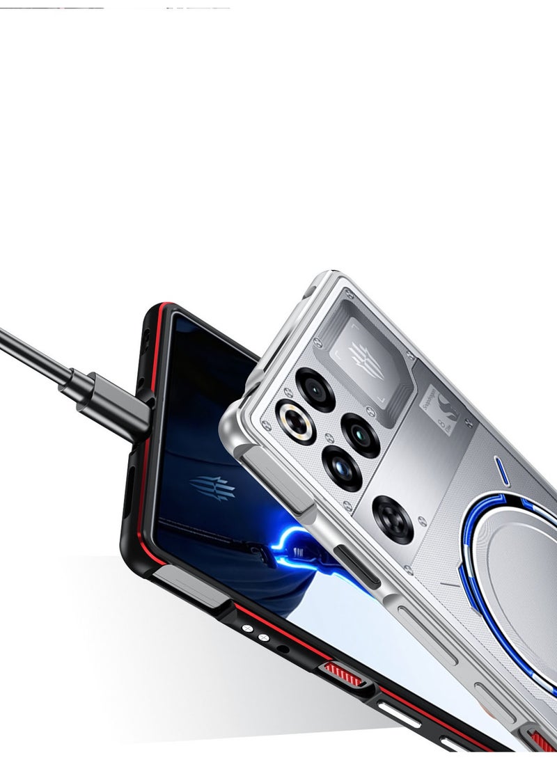 general Compatible with ZTE Nubia Red Magic 11 Pro/11 Pro Plus/11 Pro+ Bumper Case Shock Absorption Aluminum Side Bumper Strap Hole Thin Aluminum Metal Frame - Image 3