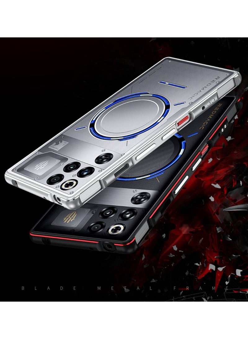 general Compatible with ZTE Nubia Red Magic 11 Pro/11 Pro Plus/11 Pro+ Bumper Case Shock Absorption Aluminum Side Bumper Strap Hole Thin Aluminum Metal Frame - Image 2