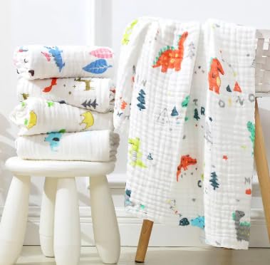Hugh Ugoli Muslin Baby Bath Towel – Luxuriously Absorbent 6-Layer Cotton Infant Towel, Gentle on Delicate Skin, Ideal for Newborns – 50x100cm (1) - Image 5