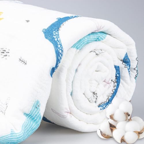 Hugh Ugoli Muslin Baby Bath Towel – Luxuriously Absorbent 6-Layer Cotton Infant Towel, Gentle on Delicate Skin, Ideal for Newborns – 50x100cm (1) - Image 4