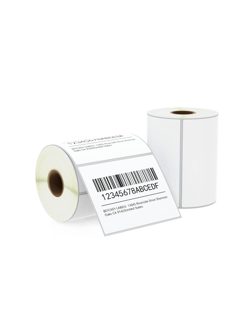 Terabyte 4" x 3" (102 mm x 76 mm) Shipping & Multipurpose Labels Compatible with Zebra & Rollo Label Printer,Premium Adhesive & Perforated [2 Rolls, 1600 Labels] - Image 1