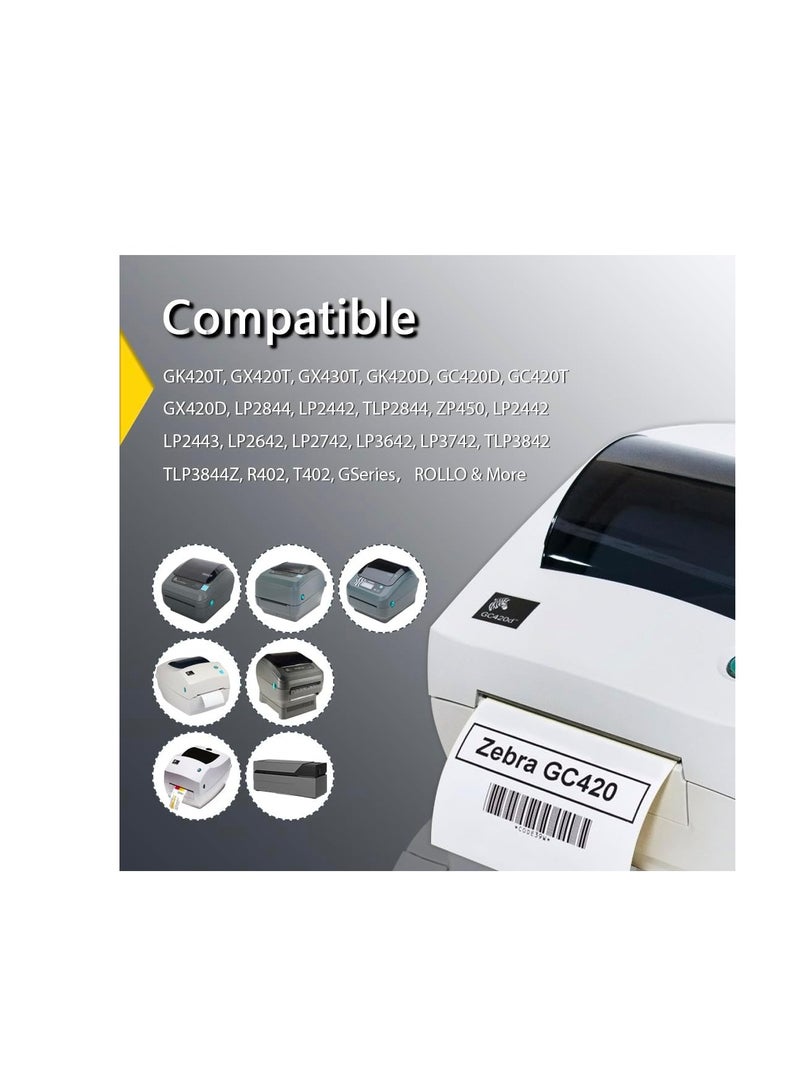 Terabyte 4" x 3" (102 mm x 76 mm) Shipping & Multipurpose Labels Compatible with Zebra & Rollo Label Printer,Premium Adhesive & Perforated [2 Rolls, 1600 Labels] - Image 2