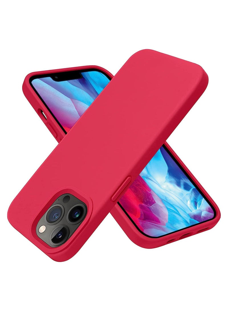 Silicone Case for iPhone 14 Pro, Compatible with iPhone 14 Pro Liquid Silicone Gel Rubber Slim Shockproof Protective Phone Case with Soft Anti-Scratch Microfiber Lining - Image 1