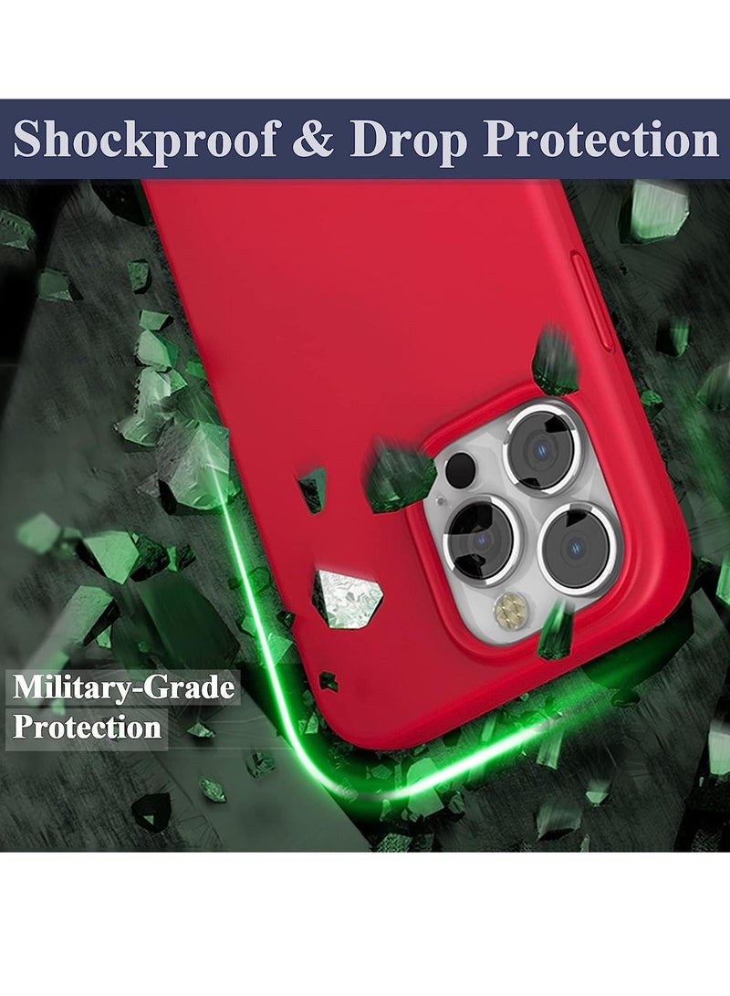 Silicone Case for iPhone 14 Pro, Compatible with iPhone 14 Pro Liquid Silicone Gel Rubber Slim Shockproof Protective Phone Case with Soft Anti-Scratch Microfiber Lining - Image 4