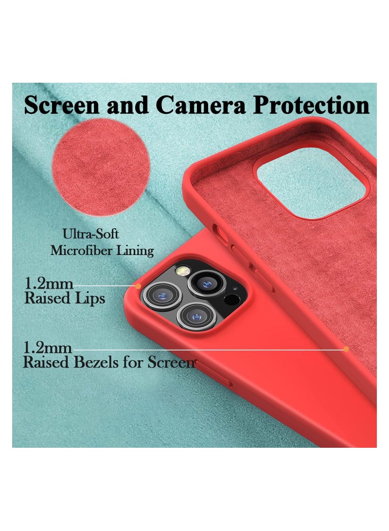 Silicone Case for iPhone 14 Pro, Compatible with iPhone 14 Pro Liquid Silicone Gel Rubber Slim Shockproof Protective Phone Case with Soft Anti-Scratch Microfiber Lining - Image 3