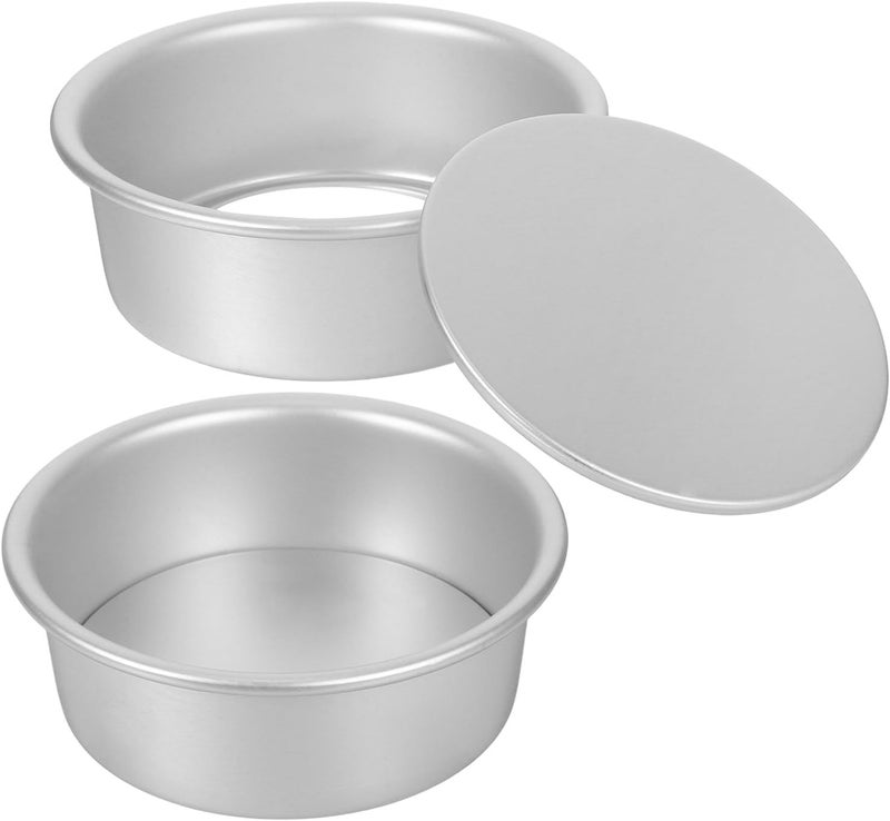 2pcs 5-inch Aluminum Loose Bottom round Cake Pans Nonstick Chiffon and Cheesecake Baking Mold for Birthday and Wedding Baking - Image 1