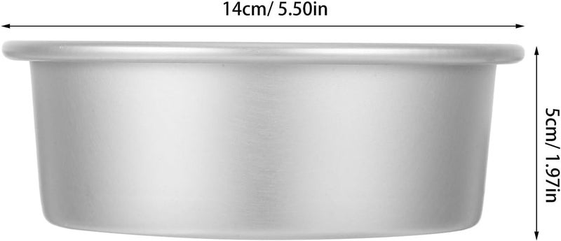 2pcs 5-inch Aluminum Loose Bottom round Cake Pans Nonstick Chiffon and Cheesecake Baking Mold for Birthday and Wedding Baking - Image 2